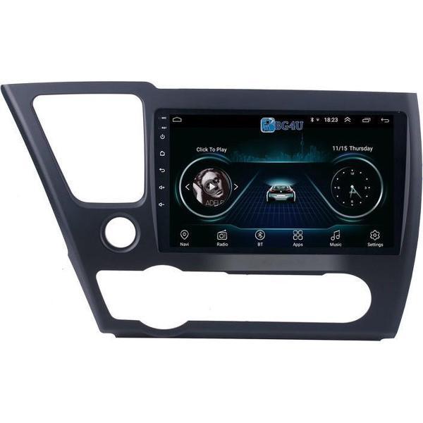 Navigatie radio Honda Civic vanaf 2014, Android 8.1, 9 inch scherm, GPS, Wifi, Mirror link, Bluetooth | Merk BG4U