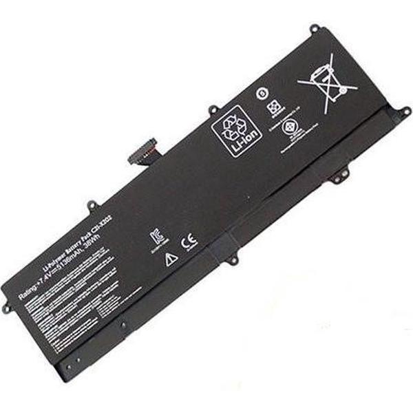 Amsahr C21-X202 4940mAh 38Wh 7.4V batterij/accu voor voor Asus Vivobook X201E, S200E, X202E