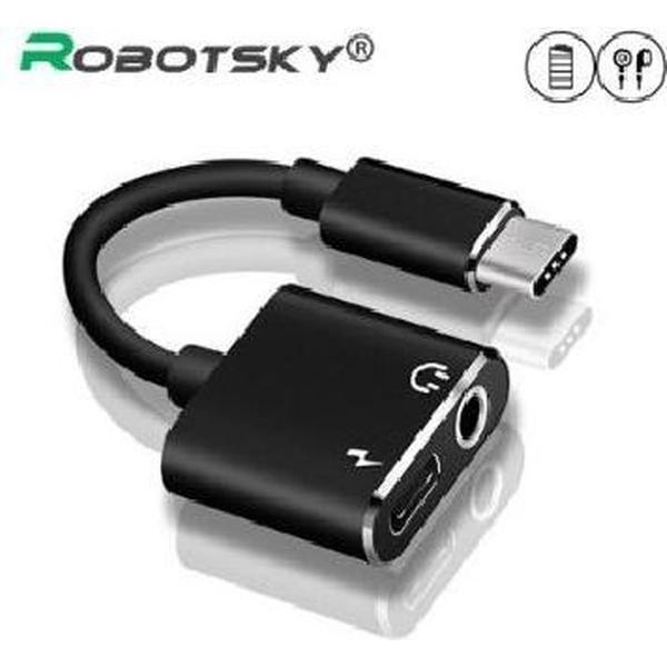 Robotsky USB Type C Naar 3.5mm Koptelefoon Jack Adapter