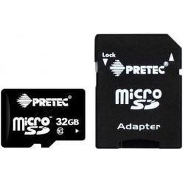 Pretec microSDHC Card Class 10 32GB MicroSDHC Flashgeheugen