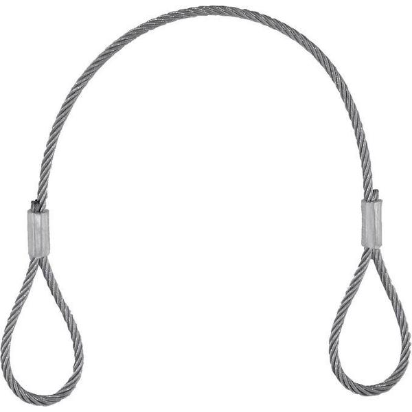 EUROLITE Steel Rope (FC) 400x3mm Zilver metout quick link