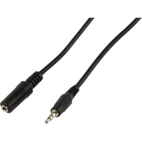 Valueline - 3.5mm stereo mannelijk - 3.5mm stereo vrouwelijk - 2,50 m - Zwart