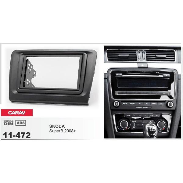 2-DIN SKODA SuperB 2008-2015 inbouwpaneel Audiovolt 11-472