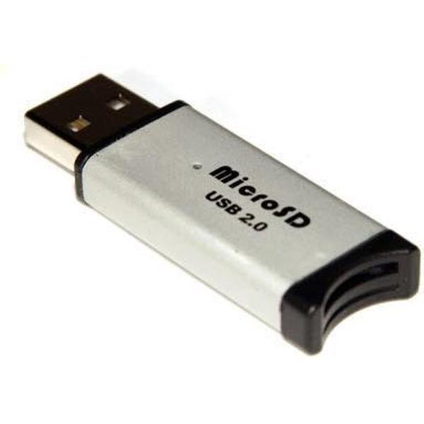 USB 2.0 Kaartlezer MicroSD - Zilver