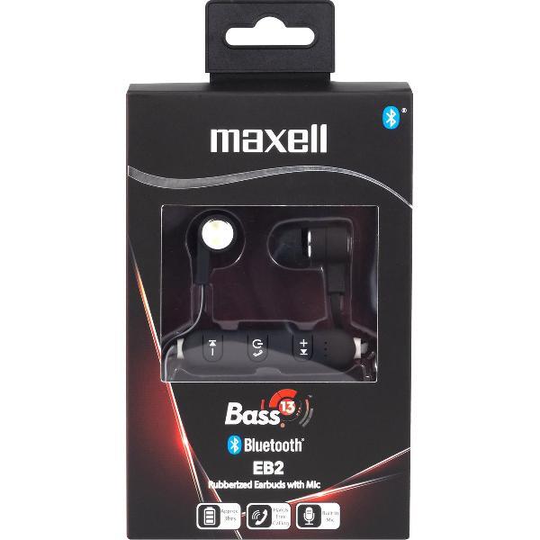 Maxell bluetooth earphone bass 13 - HD1 zwart.