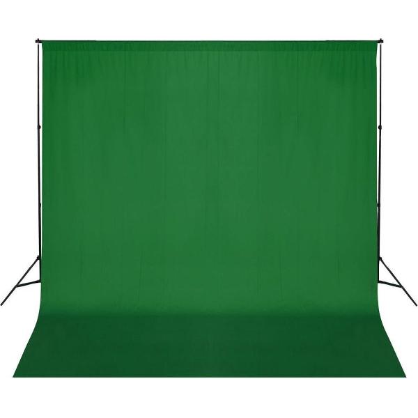 Achtergrondsysteem met green screen 600 x 300 cm.