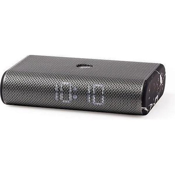 LEXON Miami Time - stereo LED wekkerradio - zwart
