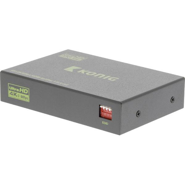 4-Port Ultra HD HDMI Splitter Dark Grey
