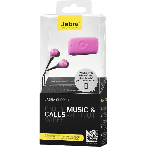 Jabra Clipper Stereo Bluetooth in-ear Headset Pink / Roze