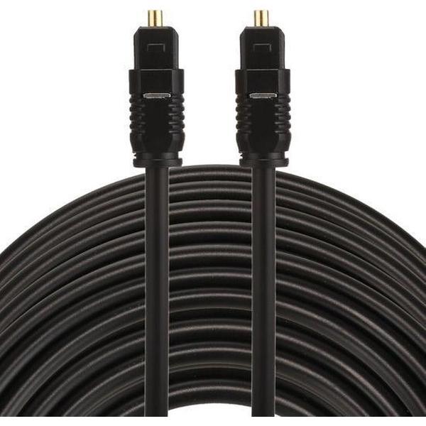 ETK Digital Toslink Optical kabel 30 meter / audio male to male / Optische kabel PVC series - zwart
