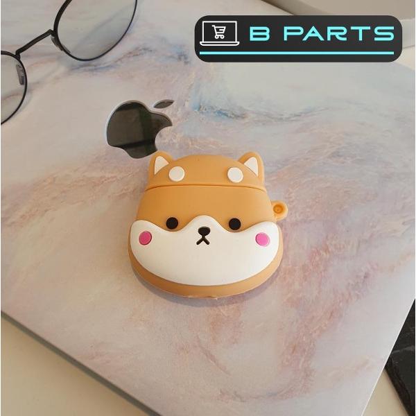 BParts - 3D Oranje Hond - Siliconen Airpod Case - Airpod Beschermhoes - Bescherming