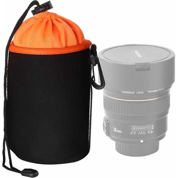 SLR Camera Lens Tas Micro Enkele Lens Tas Lens Innerlijke Galzak Waterdichte Beschermhoes Plus Fluwelen Verdikking, Diameter: 10 cm, Hoogte: 14 cm (Paars)