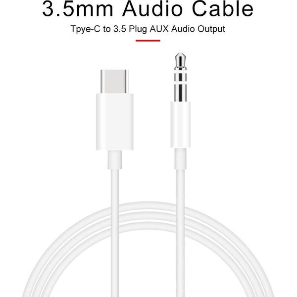 USB-C naar 3.5mm AUX kabel - wit