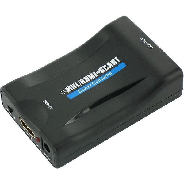 HDMI naar Scart Adapter - Full HD - 720P / 1080P - Plug & Play - Scart Schakelaar - Zwart