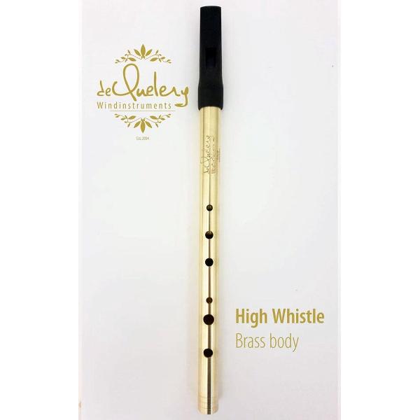 deQuelery Artist-series High B Tin whistle - Messing