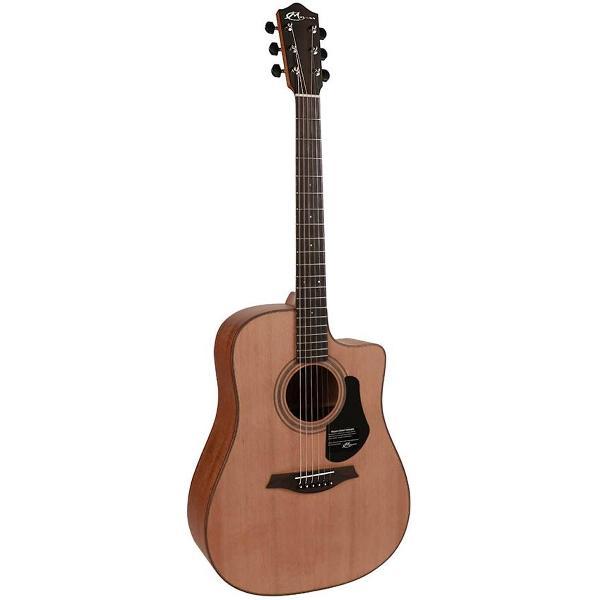 Mayson ECD10CE Elementary serie dreadnought model, hoog kwalitatieve elektro-akoestische western gitaar met massief ceder bovenblad en met luxueuze dikke draagtas
