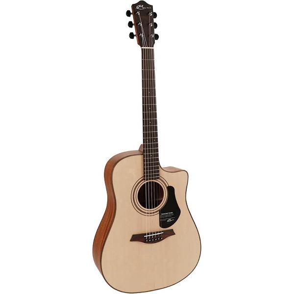 Mayson ESD10CE Elementary serie dreadnought model hoog kwalitatieve elektro-akoestische western gitaar met massief sparren bovenblad en met luxueuze dikke draagtas