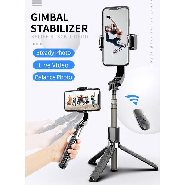 Bovadi® Q08 / L08 Selfie Stick met Gimbal Stabilisator