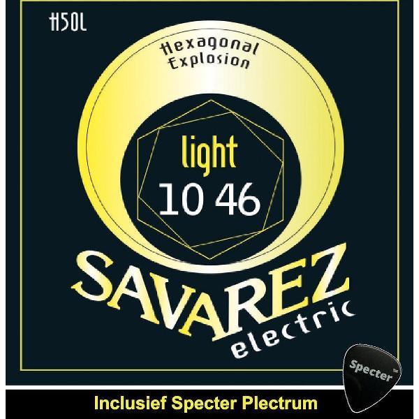 Savarez H50L Premium Gitaarsnaren Voor De Elektrische Gitaar Met Specter Plectrum | Snarenset | Elektrisch | Stalen Snaren