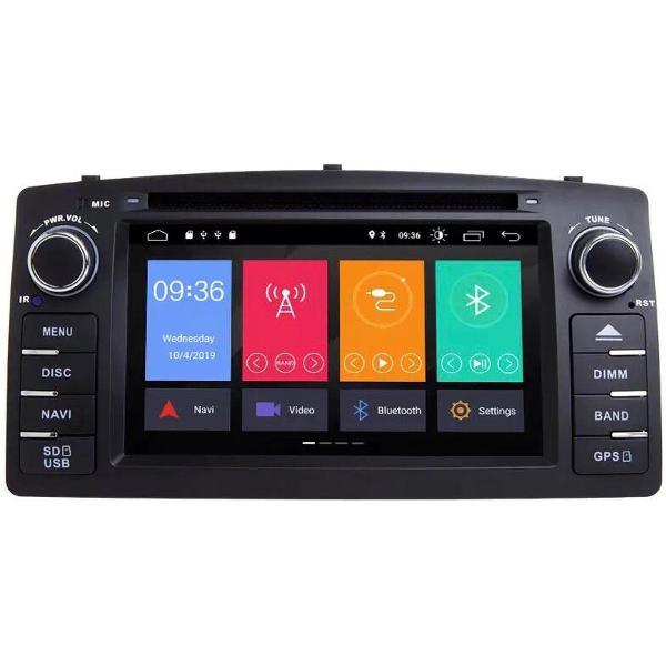 Toyota Corolla 2002-2007 Android 10 navigatie en multimediasysteem ingebouwde CarPlay Bluetooth USB WiFi Sd Kaart DVD Speler 2+32GB