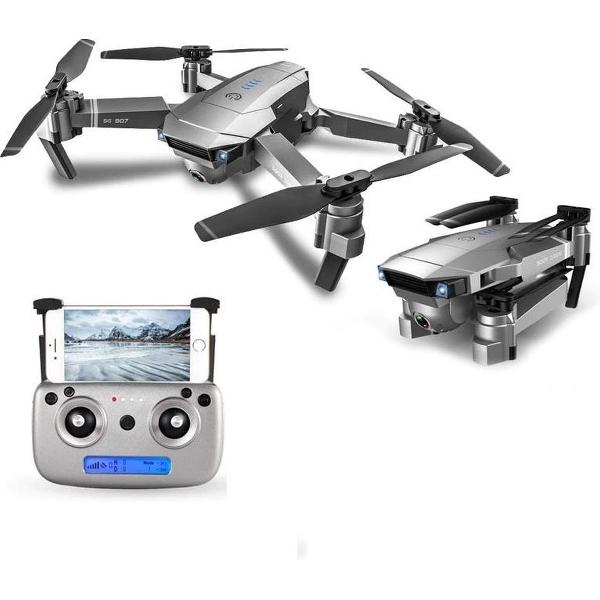 DrPhone - SG Pro X - 4K Drone 2x Camera 16MP - Stabilisator - 5GHZ tot 500M Vliegen - GPS - 50X Zoom - 2x Accu - Space Grey