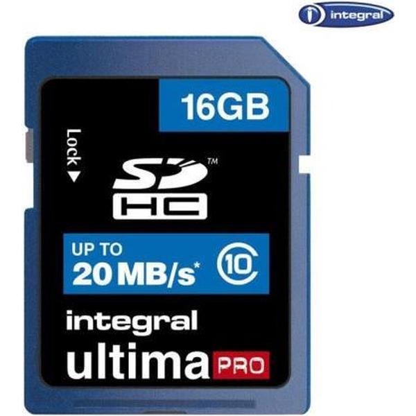 16 GB geïntegreerde SDHC-kaart klasse 10 (20 MB / s)