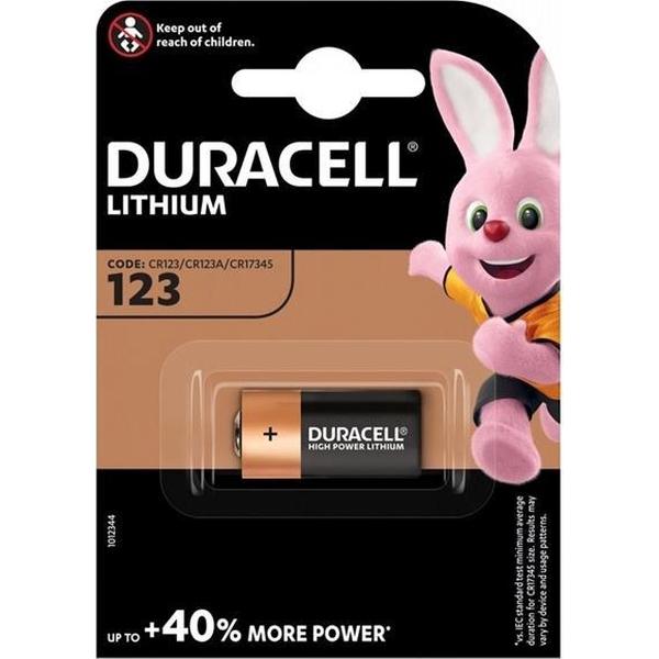 1 x Duracell Lithium Ultra CR123 DL123