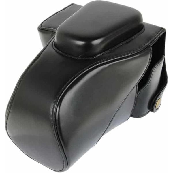 lederen Camera hoesje Bag voor Canon 100D (zwart)