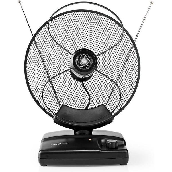 Nedis ANIR2503BK700 Hdtv-antenne Voor Binnen 0 - 25 Km Versterking 30 - 36 Db Fm / Vhf / Uhf Zwart