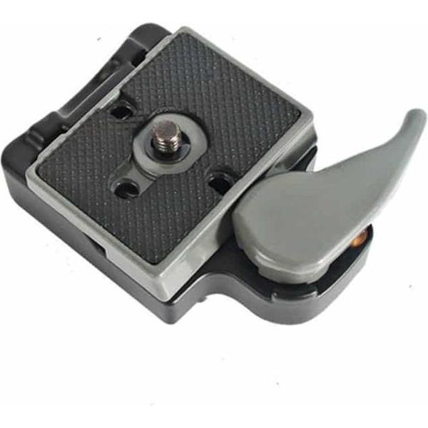 BEXIN statiefkop Quick Release Plate Holder voor Manfrotto 200PL-14 (grijs)