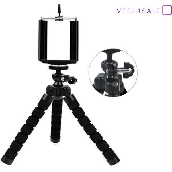 Flexibel Mini-Statief - Flexibele Octopus Tripod Statief voor Smartphones en Camera - Met Telefoonhouder - Veel4sale