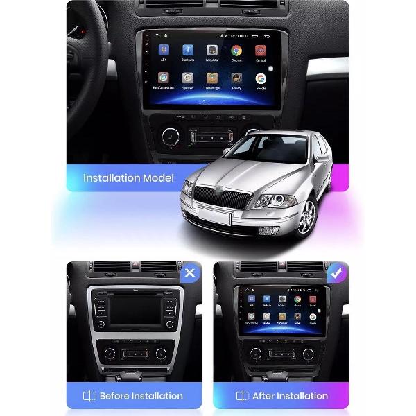 Skoda Octavia 2007-2012 Android 10 navigatie Bluetooth USB WiFi 2+32GB