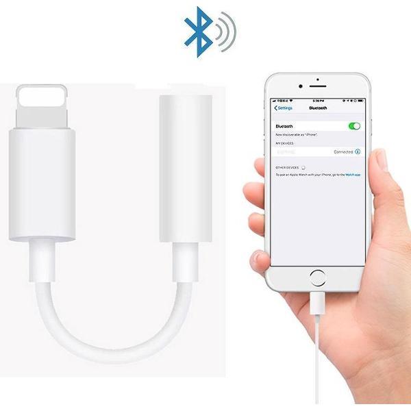 iPhone lightning naar 3,5mm jack audio aansluiting adapter voor iPhone 11/X/9/8/7 - Lightning naar jack 3 5mm - AUX naar lightning - Met DAC chip- Ook geschikt voor iPhone 11- wit