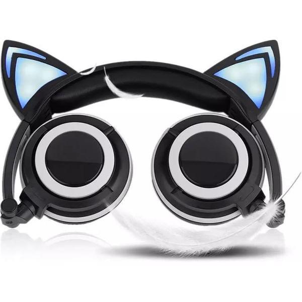 Kinder Koptelefoon Met Led verlichting - Headphone Kids - Black