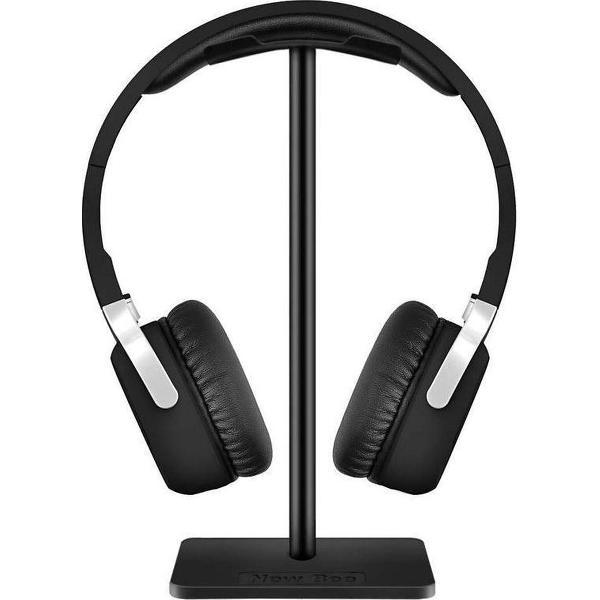 Zwarte Hoofdtelefoonhouder | Van hoogwaardig zwart aluminium | Universele Koptelefoon houder | Stand koptelefoonhouder standaard | Headset over-ear-hoofdtelefoon, gaming-headset en hoofdtelefoonscherm