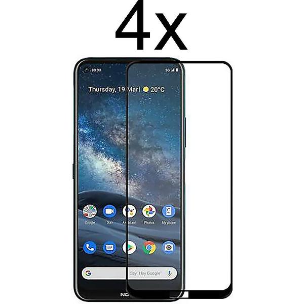 Beschermglas Nokia 8.3 Screenprotector Screen Protector Glas - Full cover - 4 stuks