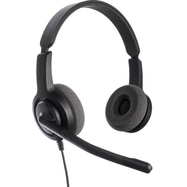 Axtel Voice 28 duo NC Headset Hoofdband Zwart