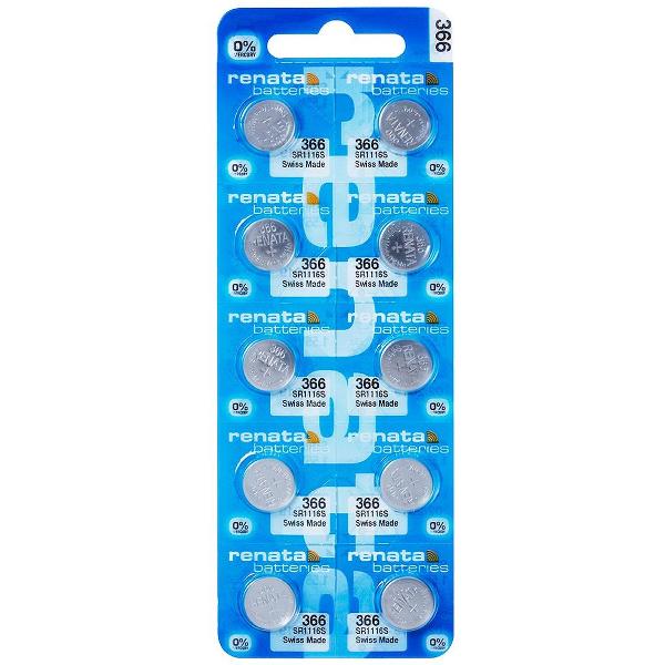 Horlogebatterijen Renata 366 (SR1116S) 10 stuks