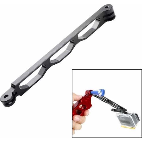 Aluminium verlengarmgreep Extenter voor GoPro HERO8 / 7/6/5, DJI Osmo Action, Insta360 One R, lengte: 18 cm (zwart)