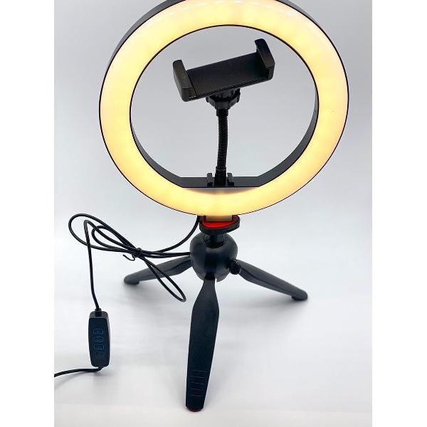 LED Selfie Ring Light 22CM Dimmable Photography Camera Phone Ring Lamp + Tafel Tripods 22Cm en Bluetooth Shutter – LED Ring Lamp – Eff Pro