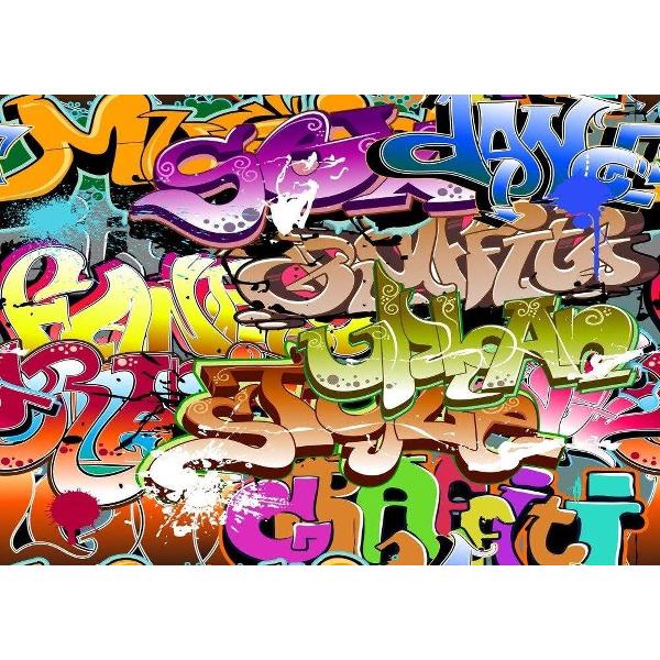 foto achtergrond - backdrop - kinderen - baby - newbornshoot - graffiti - 100 x 150 cm doek vinyl