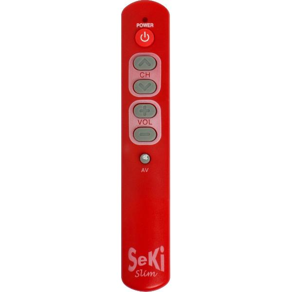Eenvoudige afstandsbediening. Slank en zeer eenvoudig te bedienen. Speciaal voor Senioren en Slechtzienden Rood