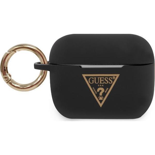 Guess Silicone Triangle Case voor Apple Airpods Pro - Zwart