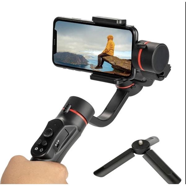 H2 3-Axis Handheld Gimbal met klem monteren en statief houder voor 4.7 - 5.5 inch voor smartphone + Mini Tripod Statief - handheld Gimbal - Smartphone Stabilizer / Stabilisator – HiCHiCO