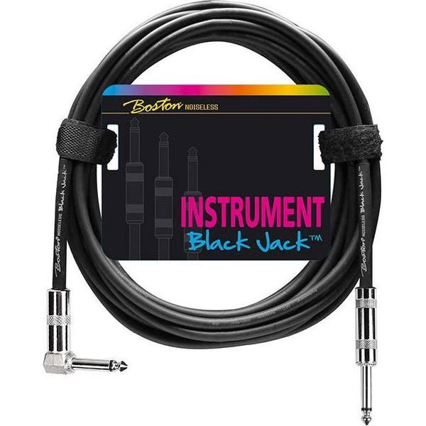 Instrumentkabel 3m Boston GC-230-3 Mono Jack 90° Zwart