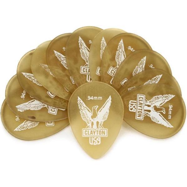 Clayton Ultem Gold small teardrop plectrum 0.94 mm 6-pack