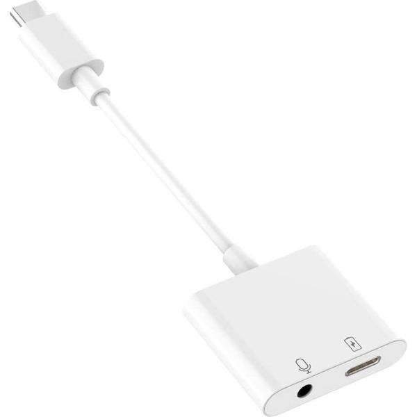 DrPhone TNA Series USB C naar 3.5mm Aux Koptelefoon Adapter - Audioadapter met ingebouwde DAC – 48Khz 24bit Audio Output / PD 3.0 (20v/3A MAX)