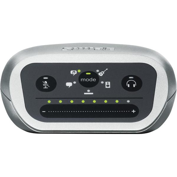 Shure MVI-DIG Digital Audio Interface with 5 onboard DSP settings & touch panel control including USB-A and USB-C Cables