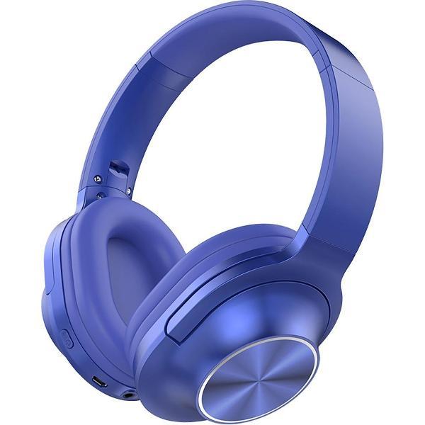 Koptelefoon - Aigi Moski - Draadloos - Bluetooth - On Ear - Blauw - BES LED