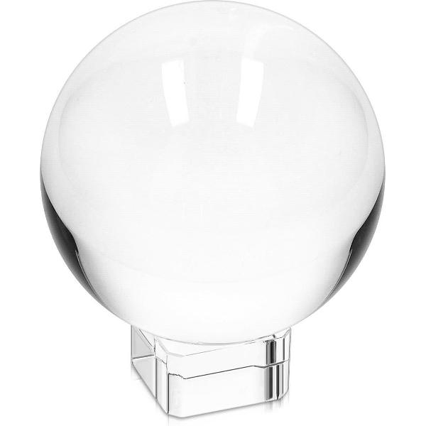 Kristalheldere glazen bal - 100 mm transparante K9 Bol - Geschikt voor Fotografie - Photo Sphere Prop voor Art Decor, fotografie met standaard